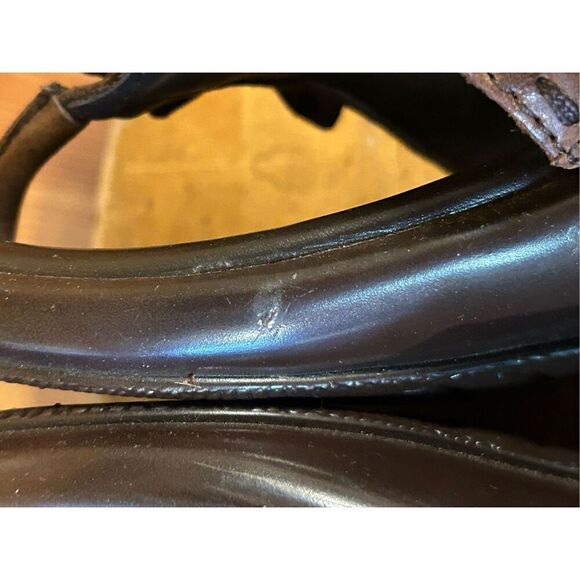 EARTH SPIRIT Women's Size 9 Gelron 2000 Sherwood Brown Leather Flower Sandals nw - Picture 7 of 9